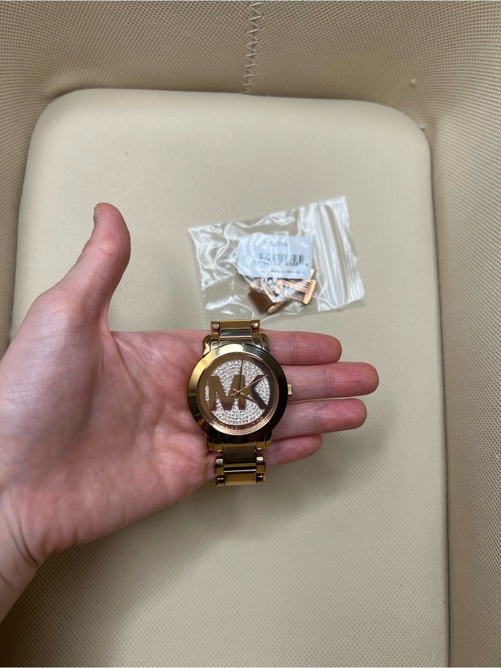 Michael Kors Rose Gold Crystal Dial Watch